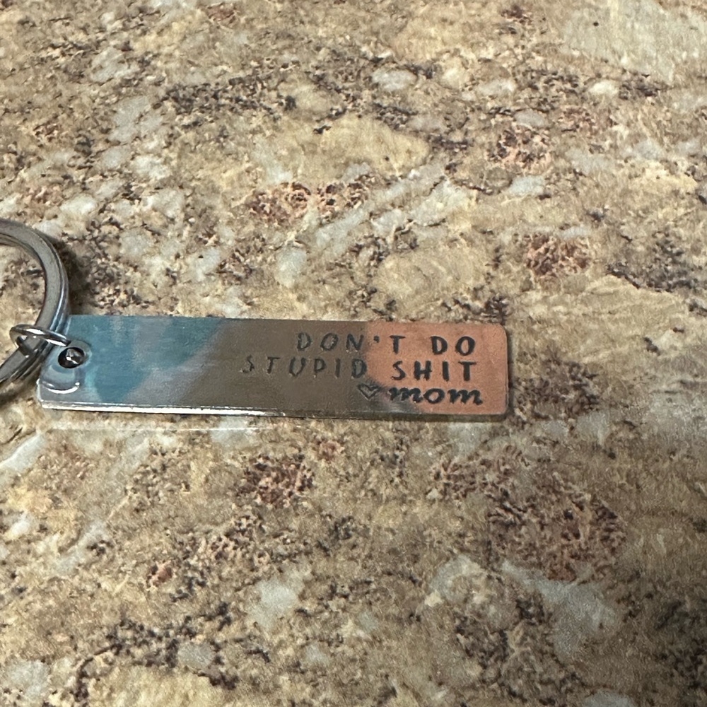 Engraved Silver Keychain - Picture 4 of 5